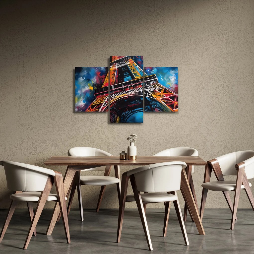 Tablou - Pictură a Turnului Eiffel II. (90x60 cm)