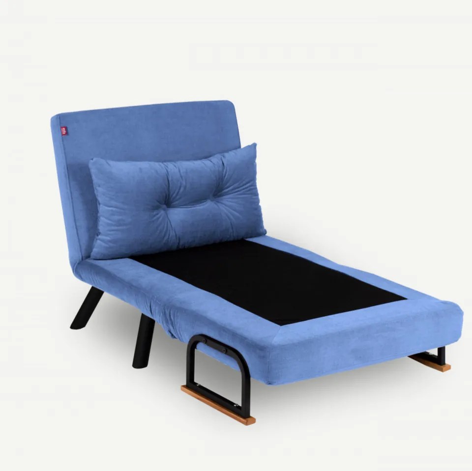 Fotoliu Extensibil cu 1 Loc Sando Single, Albastru