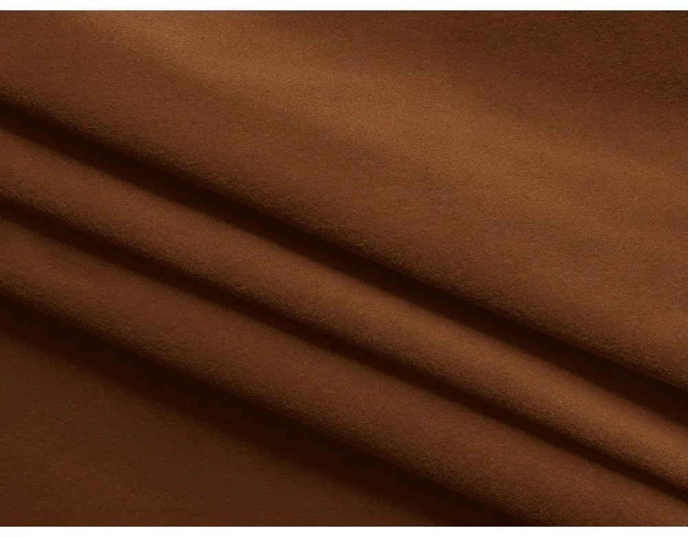 Canapea teracotă extensibilă/cu spațiu de depozitare cu tapițerie din catifea 225 cm Hula – Makamii