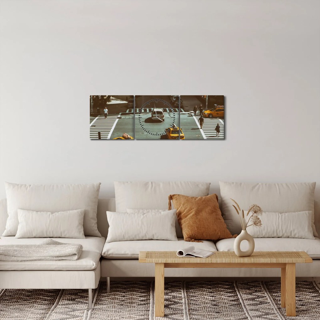 Tablou - New York (cu ceas) (90x30 cm)