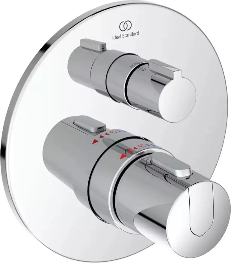 Baterie dus incastrata Ideal Standard Ceratherm T100 crom lucios fara corp ingropat