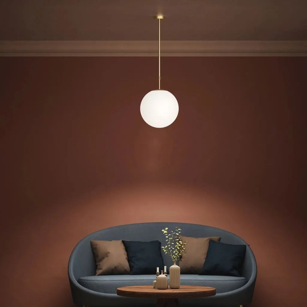 Lustra cu inaltime reglabila din alama si sticla Musa