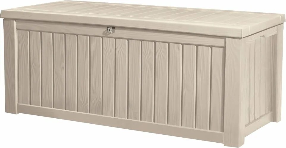 Keter cutie de depozitare pentru grădină Rockwood570 l, crem