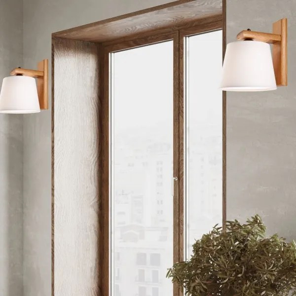 Aplica de perete AIDA 1xE27/60W/230V, stejar