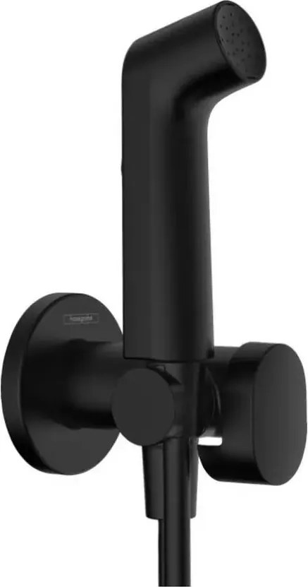 Dus igienic negru mat Hansgrohe S EcoSmart cu 1 jet Bidette