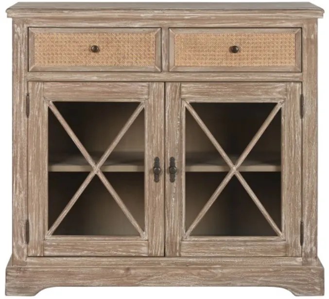 Bufet, natur, din lemn de bayur si rattan, Seraphine