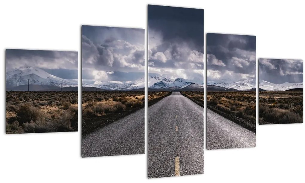 Tablou  drumului în deșert (125x70 cm), în 40 de alte dimensiuni noi