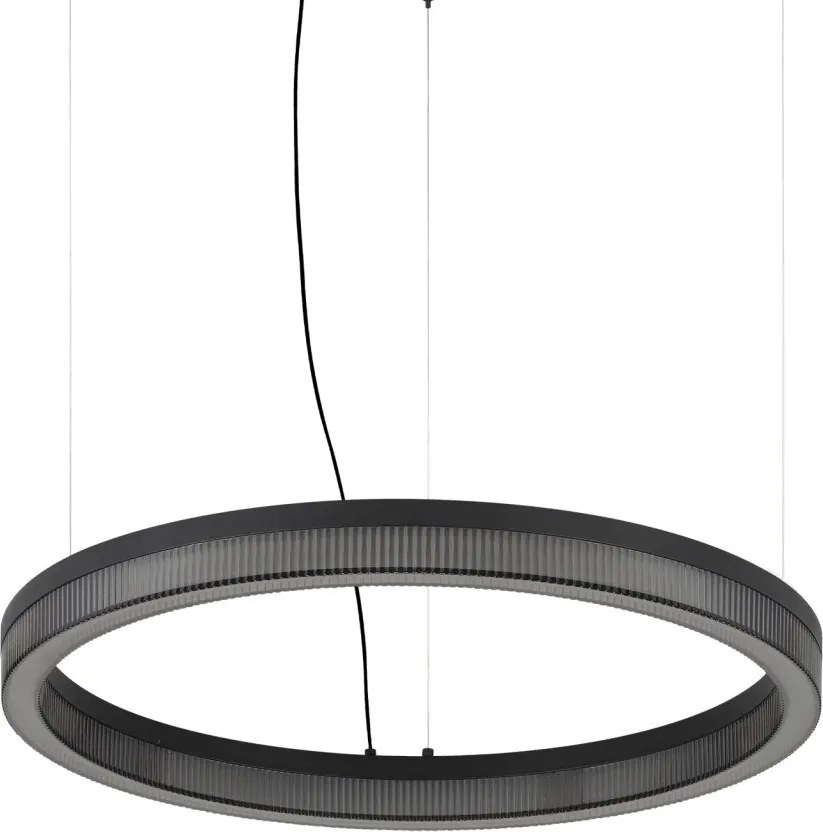 Lustra LED suspendata design circular CROWN SP D60 NERO