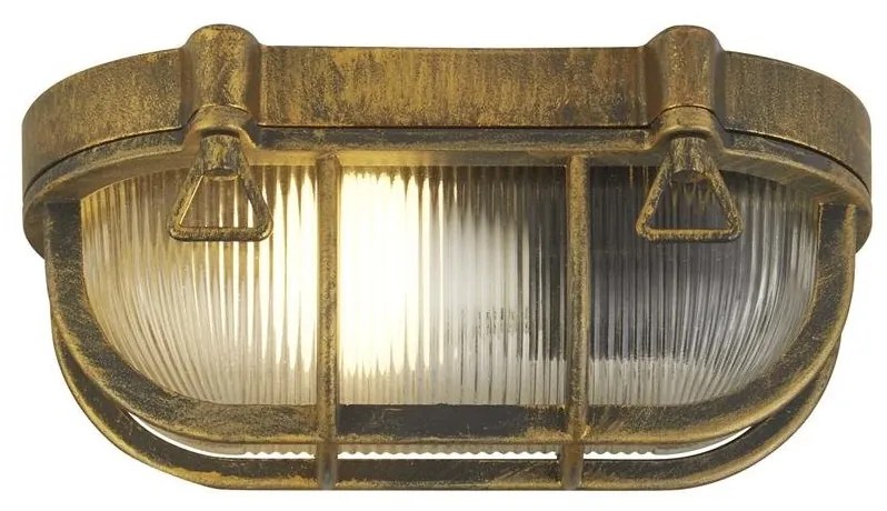 Aplica de perete sau tavan design industrial IP44 Bulkhead Oval
