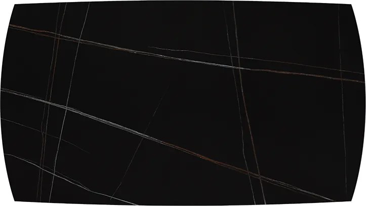 Masa ceramica extensibila Sahara Noir 160 x 90 x 75 cm