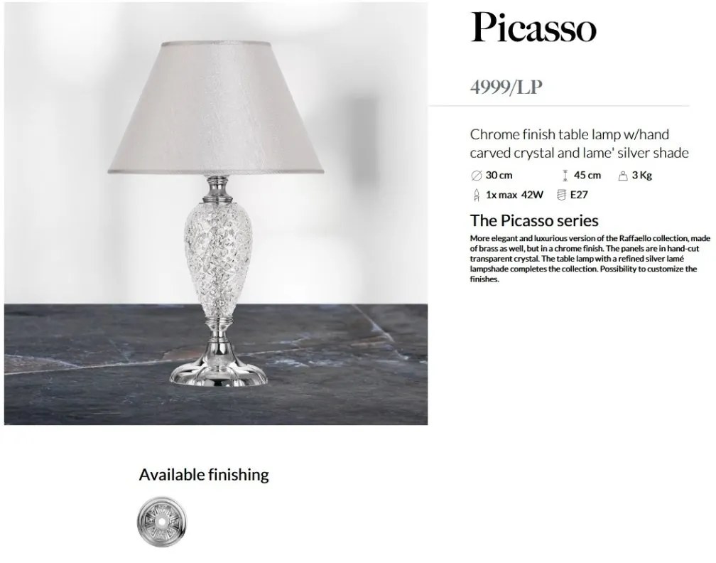 Veioza eleganta LUX realizata manual Picasso