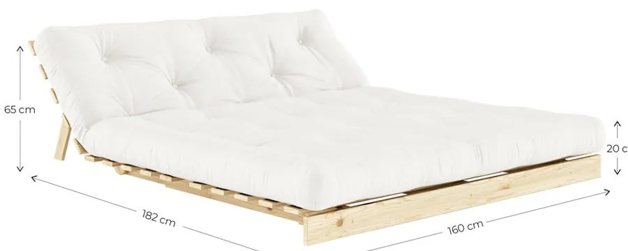 Canapea gri extensibilă 160 cm Roots - Karup Design