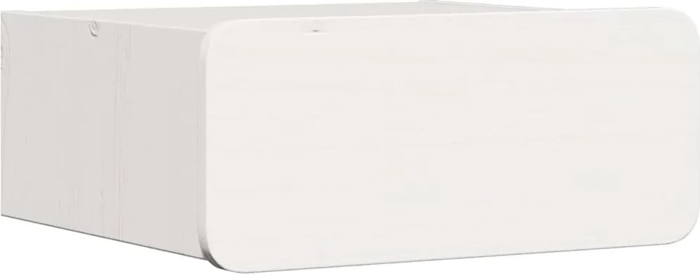 vidaXL Noptieră cu sertar Alb 39 x 34 x 16,5 cm Lemn masiv de pin