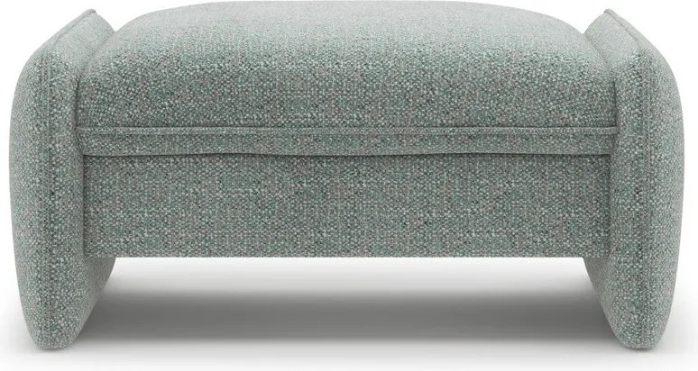 Taburet albastru cu tapițerie din chenille Georgia – Micadoni