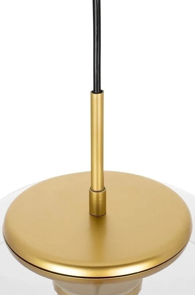 Lustra suspendata LED, Metal, Sticla, Eden