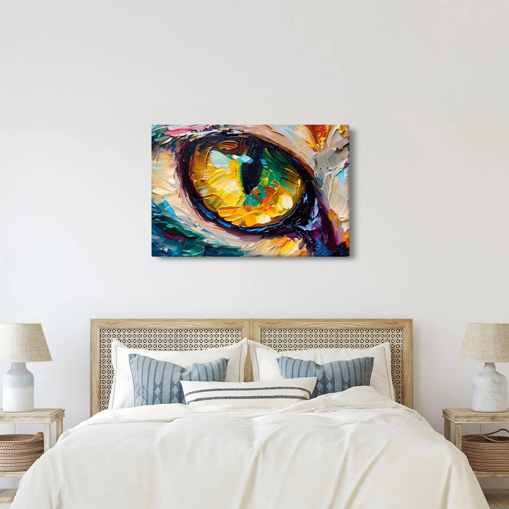 Tablou - Ochi de pisică Pictură (90x60 cm)