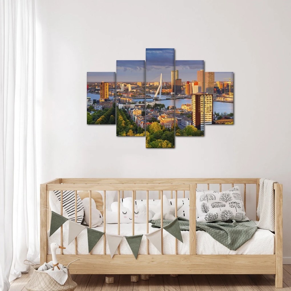 Tablou - Panorama Rotterdamului, Țările de Jos (150x105 cm)