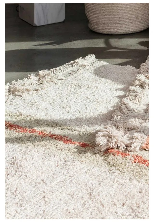 Covor tip traversă bej din bumbac 80x230 cm Duetto Sage – Lorena Canals