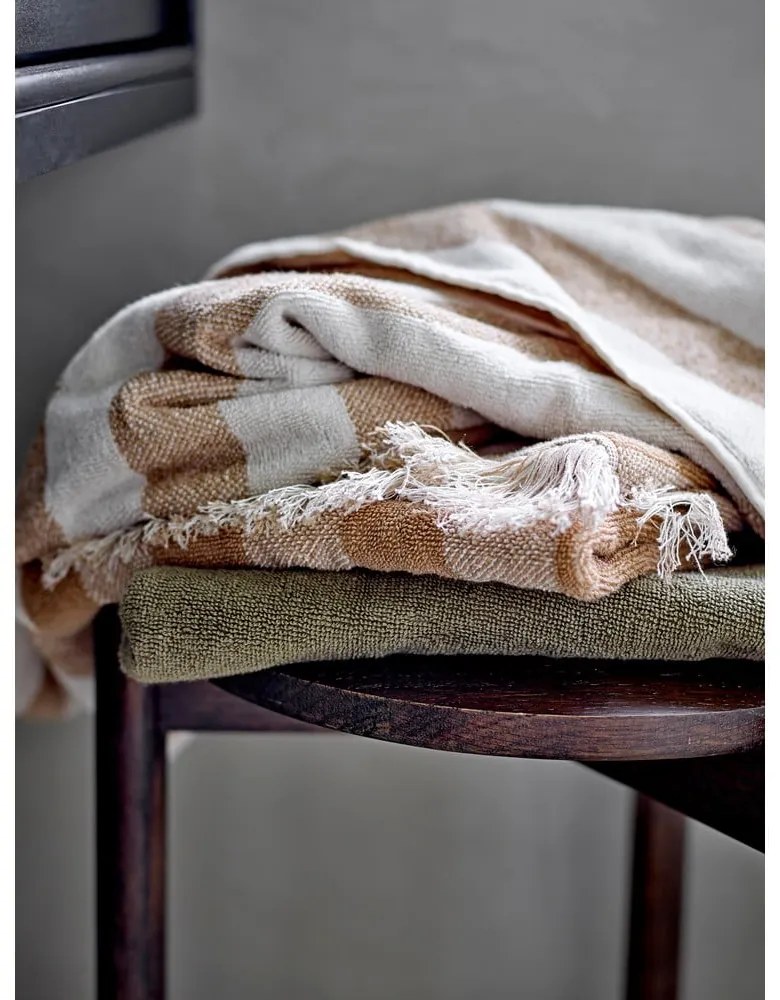 Prosop maro-bej din bumbac 50x100 cm Elaia – Bloomingville