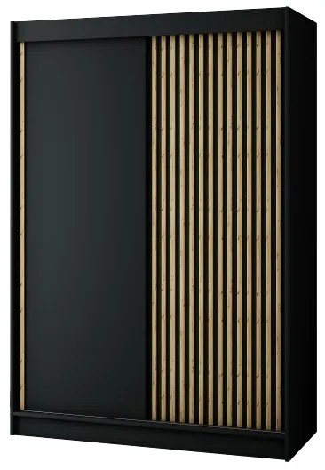 Dulap de haine 150 cm Ladonna (negru mat). 1045676