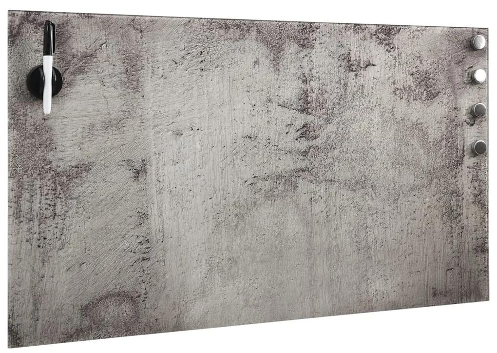 Tabla magnetica de perete, 100x60 cm, sticla Beton, 100 x 60 cm