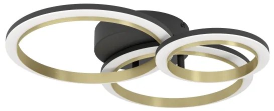 Plafonieră LED dimabilă Eglo 901224 CALLIERA LED/20W/230V negru/auriu