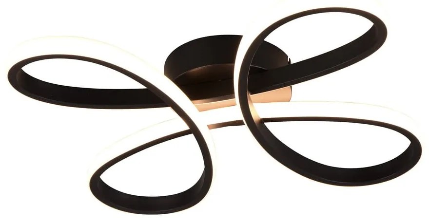 Plafonieră neagră LED 40x40 cm Fly – Trio
