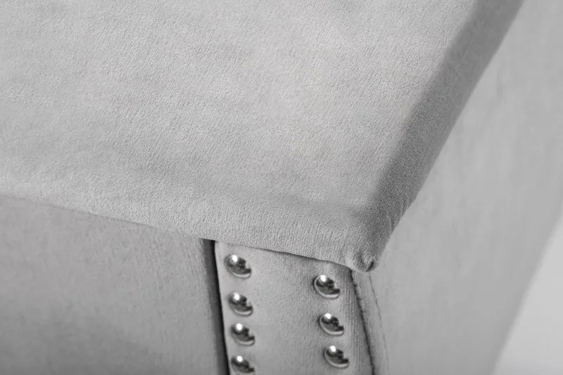 Noptiera eleganta, tapitata cu catifea gri argintiu, Extravagancia A-39357 VC