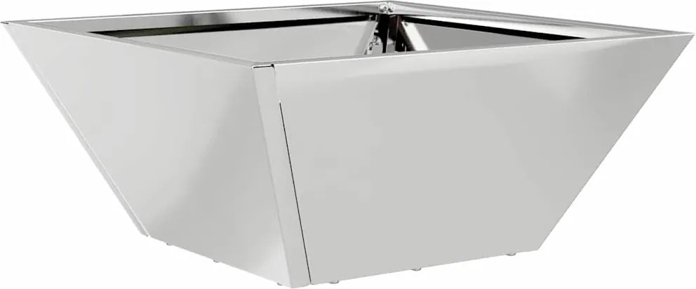 vidaXL Vază pentru Grădină Argintiu 35 x 35 x 15 cm Oțel Galvanizat