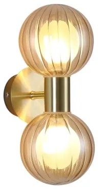 Searchlight 30507GO - Aplica de perete LUMINSPHERE, 2x G9/7W/230V, alamă