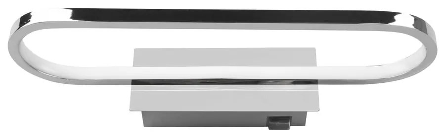 Aplică de perete argintiu-lucios LED (lungime 40 cm) Gianni – Trio