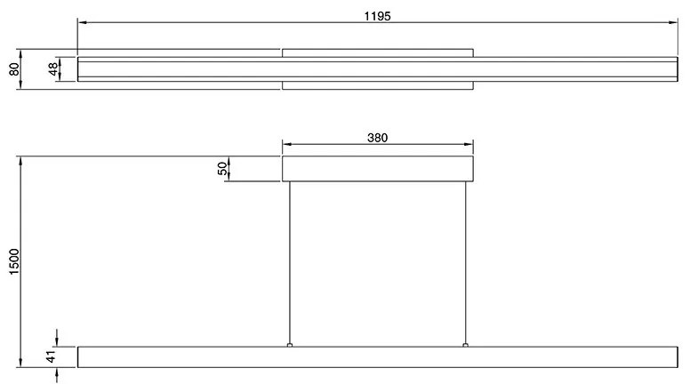 Lustra LED suspendata design modern liniar LINEAL aurie MA-9036