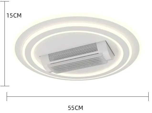Lustra LED cu ventilator, 6 Trepte de Viteză, Telecomandă, Functionare Silentioasa