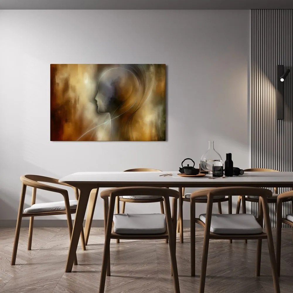 Tablou siluetă abstractă în ceață
