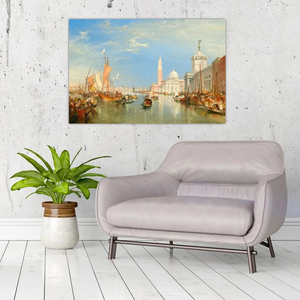 Tablou - Joseph Mallord William Turner, Venice the Dogana and San Giorgio Maggiore, reproducere (90x60 cm)
