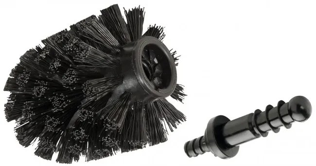 Rezerva perie toaleta din plastic, fara maner, Brush Small Negru, Ø6,5xH8,8 cm