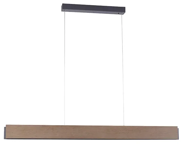 Lampă suspendată maro 121 cm inclusiv LED cu telecomandă - Ajdin