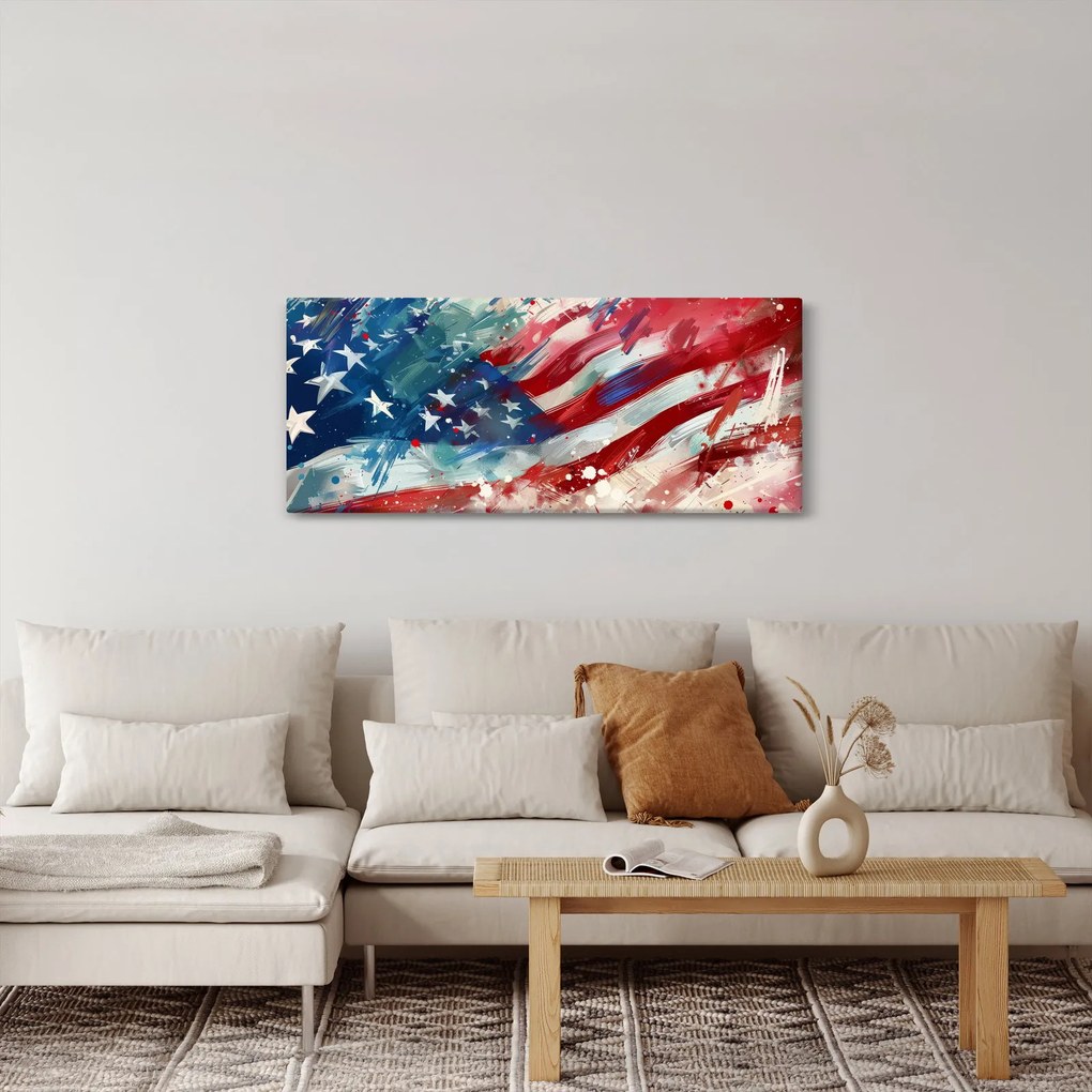Tablou - Steagul SUA (120x50 cm)