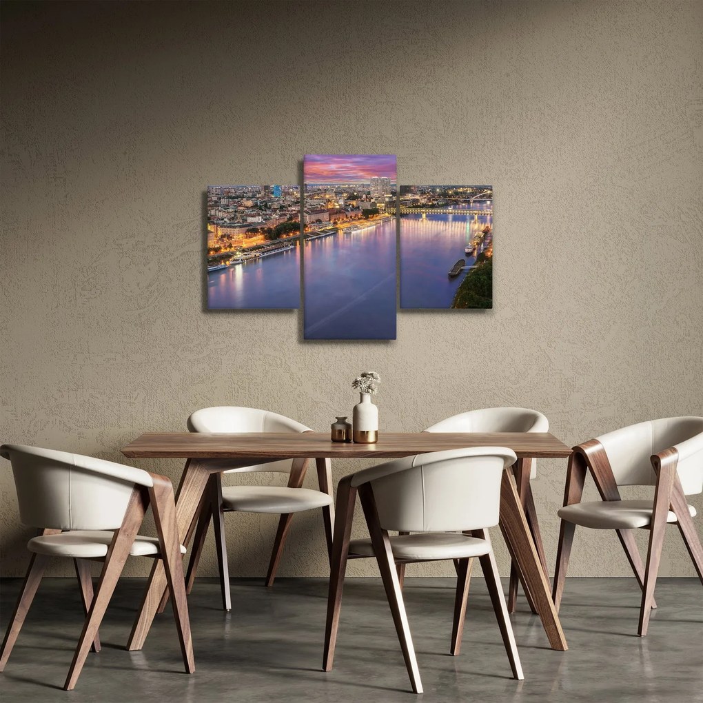 Tablou cu orașul Bratislava cu râu (90x60 cm)