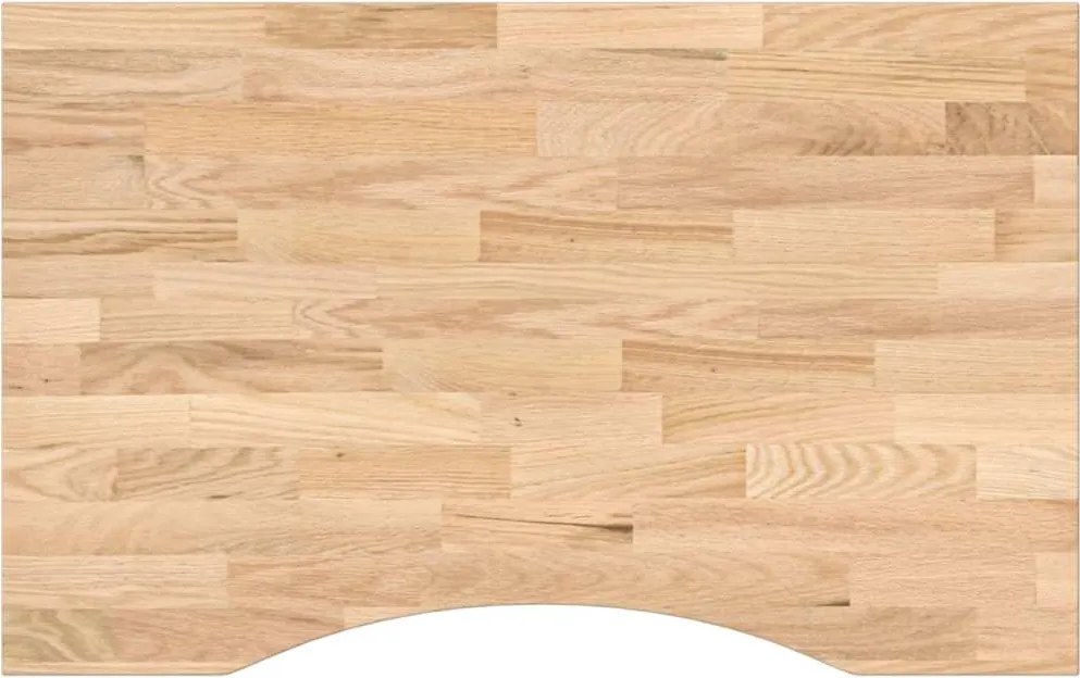 vidaXL Blat de birou netratat din lemn masiv de stejar dreptunghiular