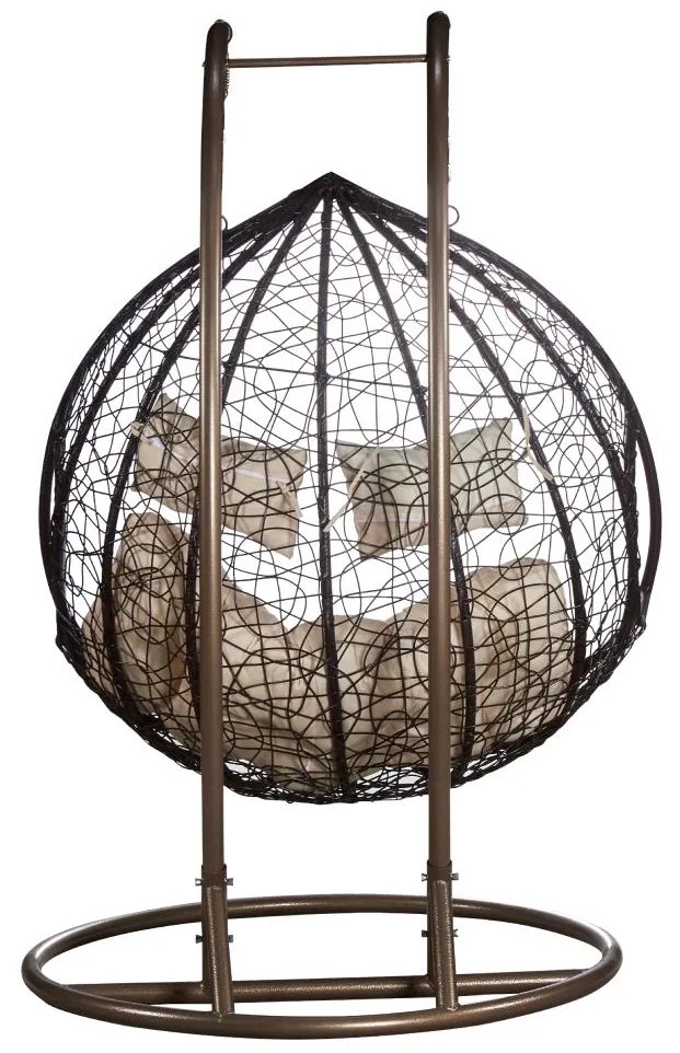 Fotoliu dublu suspendat Deber (cupru + maro + crem) . 1116293