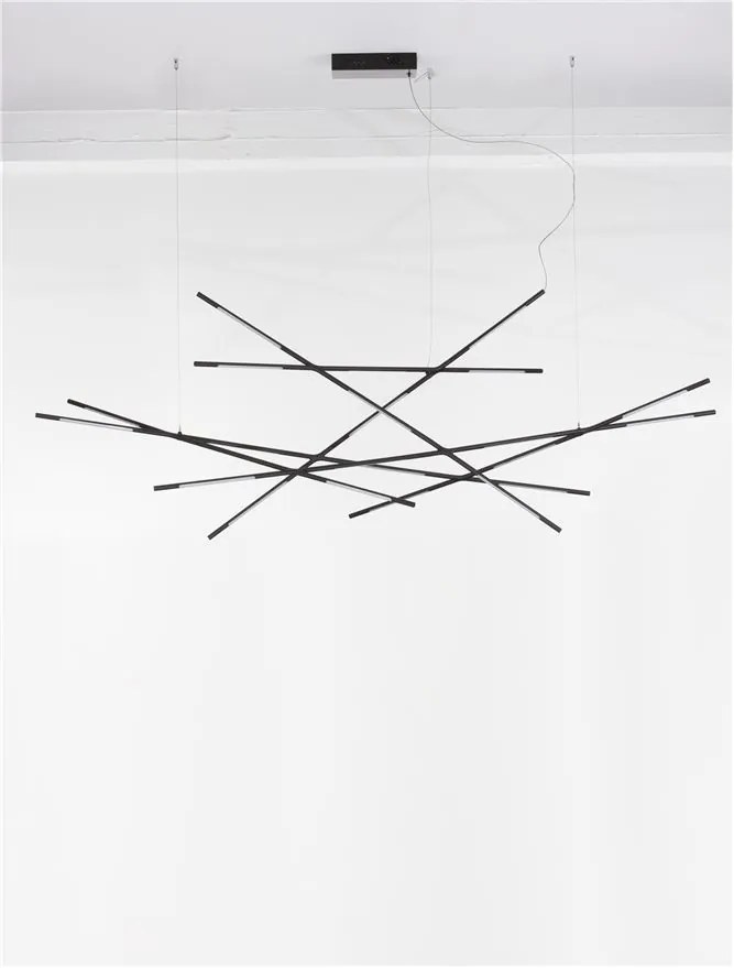 Lustra LED XL suspendata design modern RACCIO negru