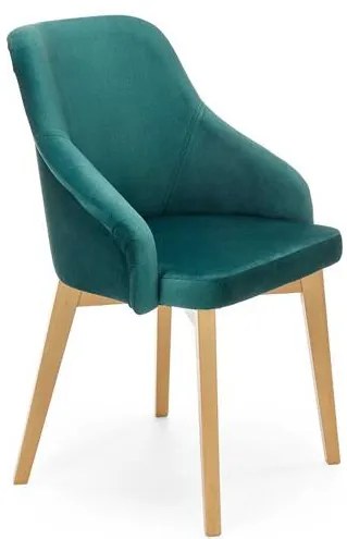 Scaun Toledo 2 velvet verde/stejar miere Monolith 37