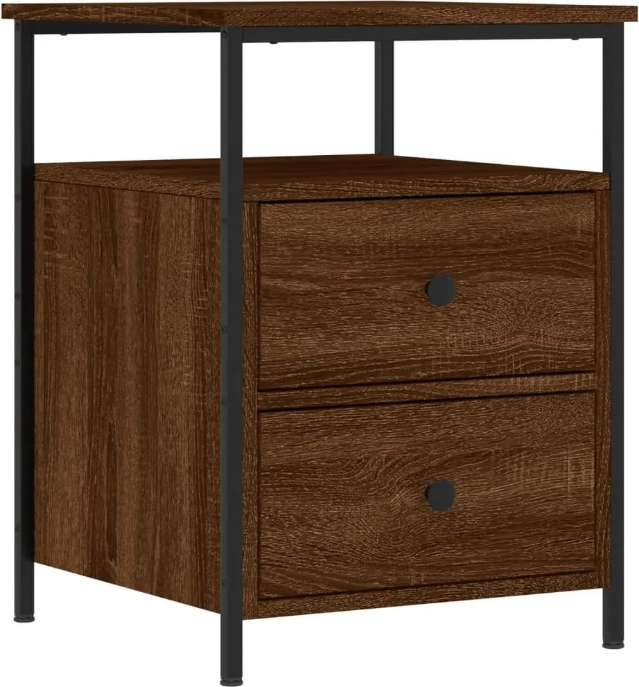 vidaXL Noptieră, stejar maro, 44x45x60 cm, lemn compozit