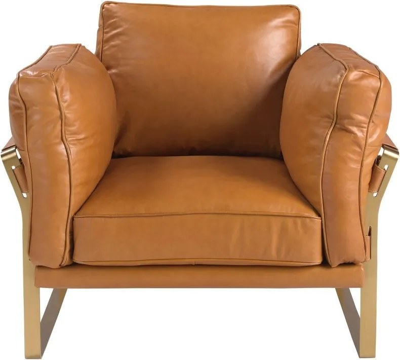 Fotoliu LUX design italian Cowhide camel