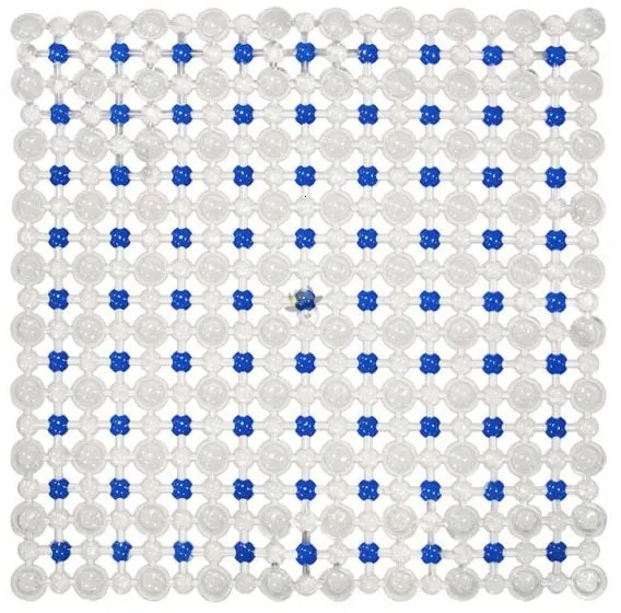 Covoras baie antiderapant Bisk Simply, 45X45 cm, Blue - BIS05197