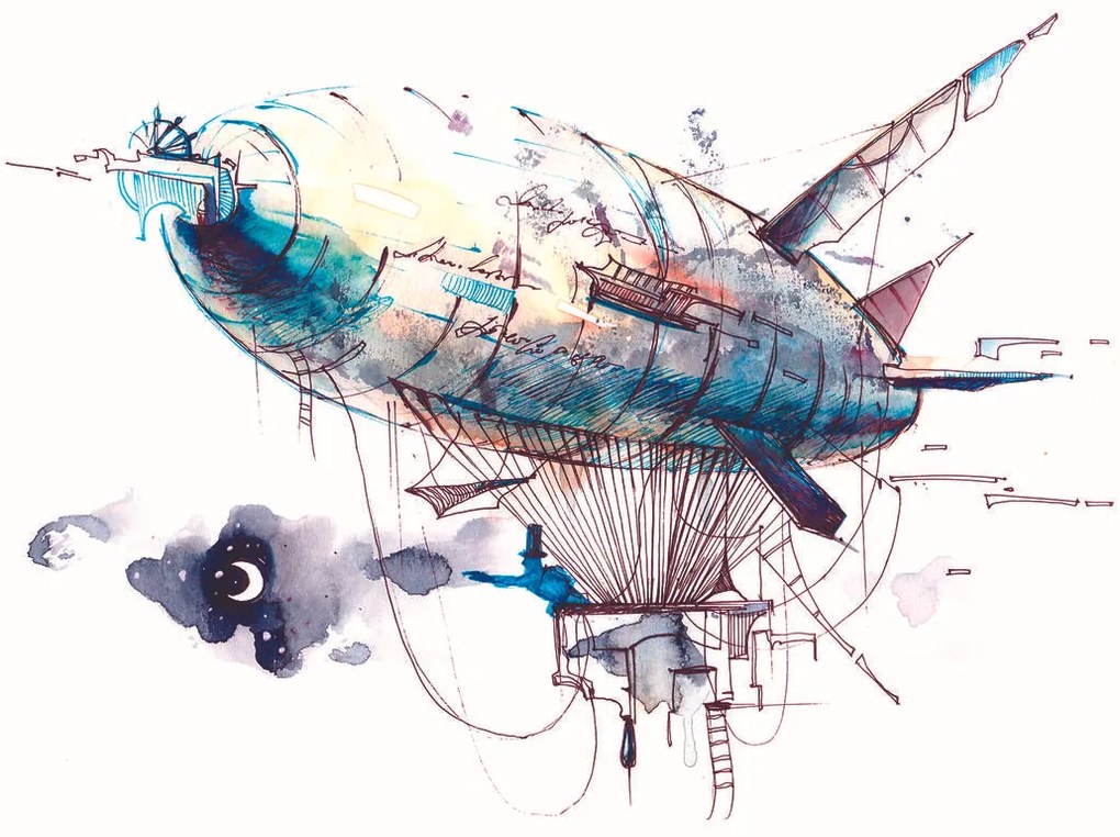 Fototapet - Navă aeriană (152,5x104 cm)