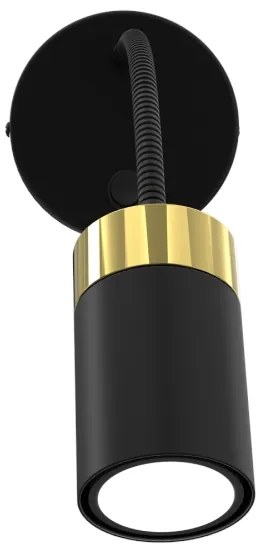 Veioză flexibilă JOKER 1xGU10/8W/230V negru/auriu