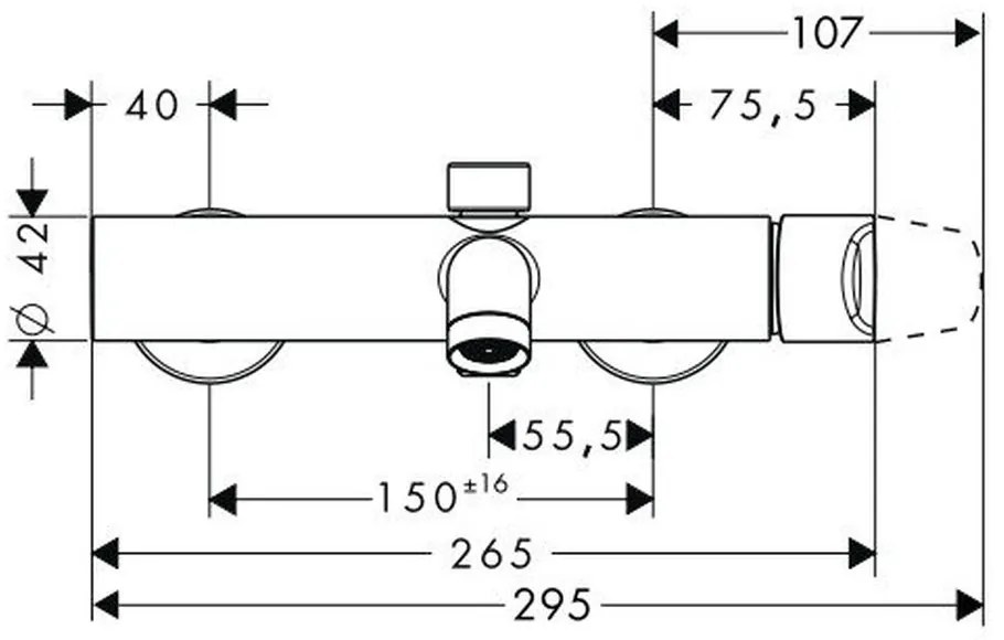 Baterie cada crom Hansgrohe Axor Citterio M