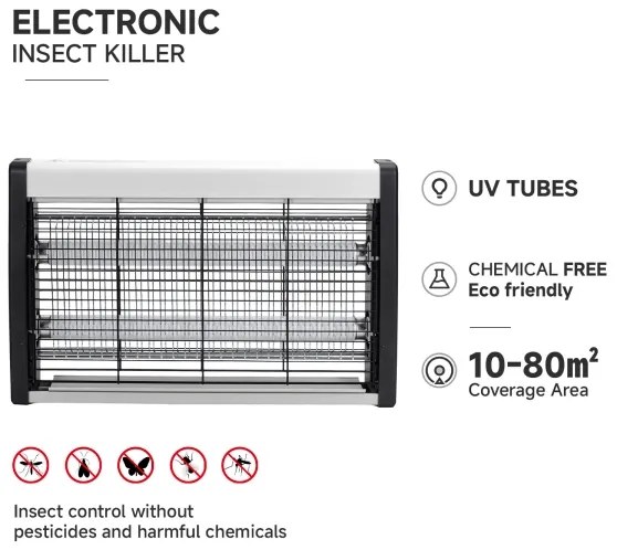 Brilagi - Capcană electrică pentru insecte 2xUV/15W/230V pentru 80 m2